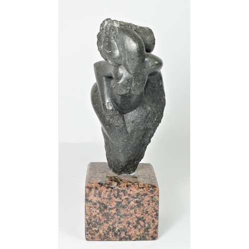 83 - John Taulbut, (b.1934), abstract lady, c.1995, Polyphant stone, signed, mounted on a granite plinth,... 