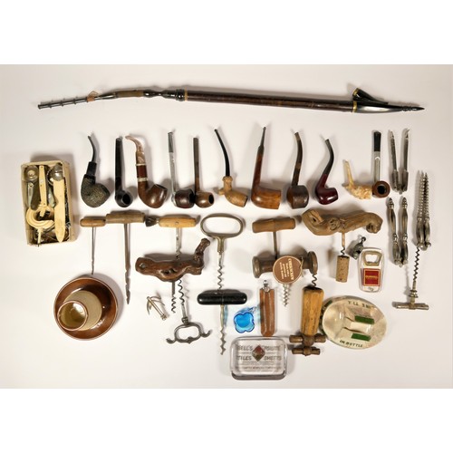 43 - A collection collectables, to include corkscrews, penknives, nut crackers, silver fruit knives, ladi... 