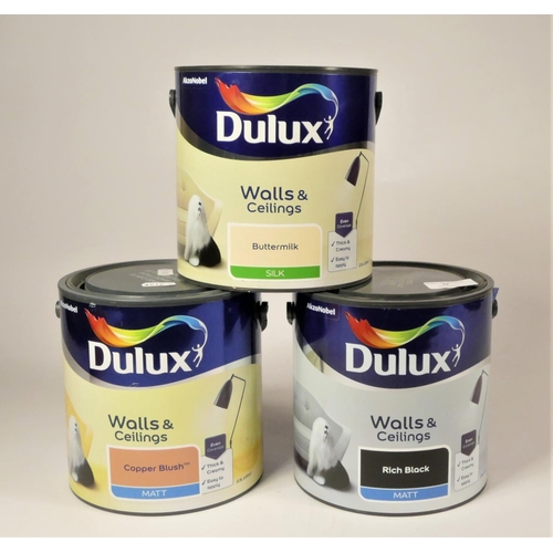 54 - Approximately 50 tins of Dulux paint, mainly consisting of wall and ceiling emulsion, various colour... 
