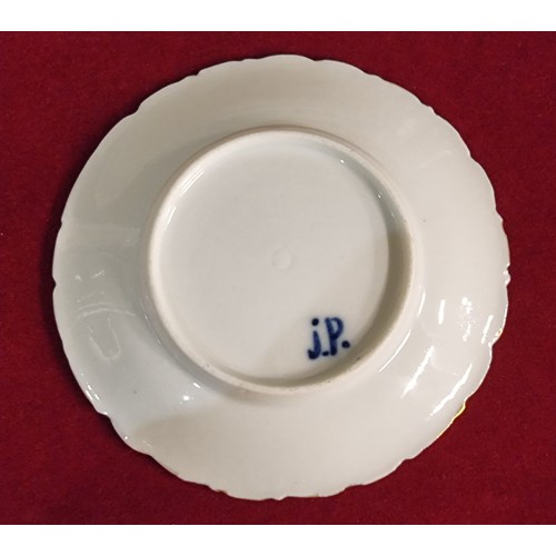 108 - Two late 19th century fine porcelain trios to include, a gold hand painted cup, saucer and sandwich ... 