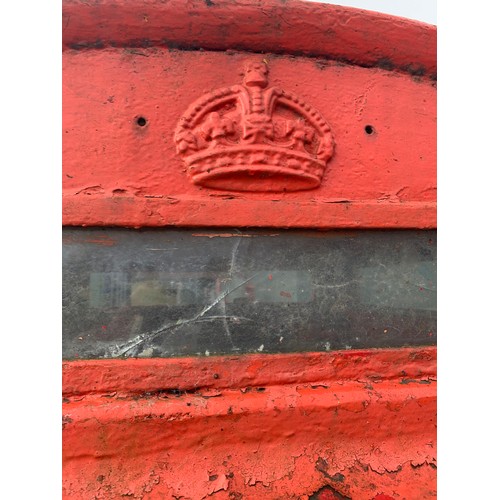 1 - A K6 telephone box, made at the Lion Foundry Co Ltd Kirkintilloch, stamped, dated 1953-1968, 250cm t... 