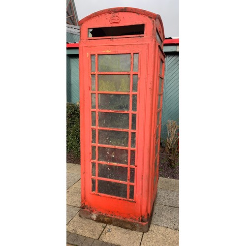 1 - A K6 telephone box, made at the Lion Foundry Co Ltd Kirkintilloch, stamped, dated 1953-1968, 250cm t... 