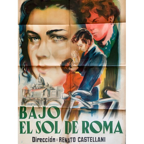 409 - Bajo El Sol De Roma (1948) 'Under The Sun Of Rome' Argentinian film poster, starring Oscar Blando an... 