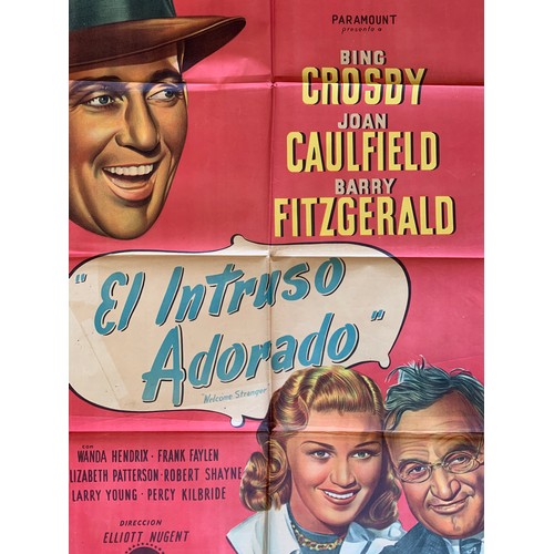 414 - El Intruso Adorado (1948) 'The Welcome Stranger' Argentinian film poster, starring Bing Crosby, Joan... 