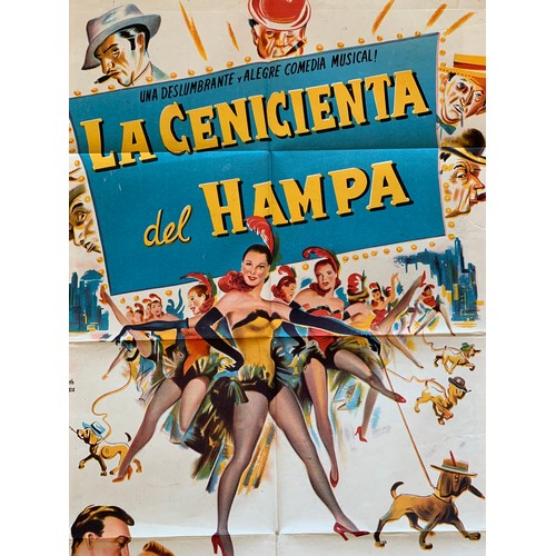 415 - La Cenicienta Del Hampa (1952) 'The Bloodhounds Of Braodway' Agentinian film poster, starring Mitzi ... 