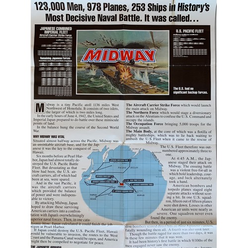 418 - Midway (1976) US film poster, starring Charlton Heston and Henry Fonda, folded, 74cm x 110cm