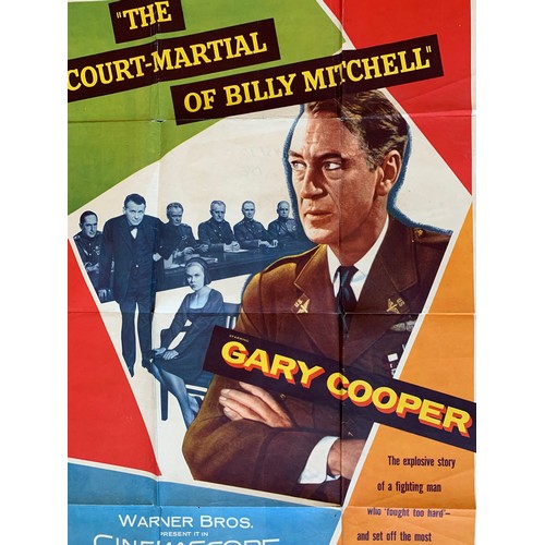 422 - The Court-Martial Of Billy Mitchell (1955) US film poster, starring Gary Cooper, folded, 67cm x 104c... 