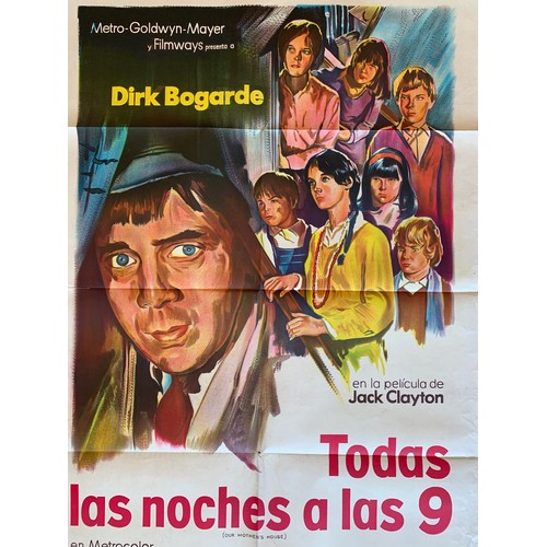 428 - Todas Las Noches A Las 9 (1967) 'Our Mother's House' Agentinian film poster, starring Dirk Bogarde, ... 