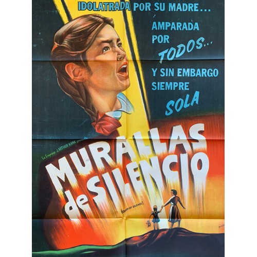 430 - Murallas De Silencio (1952) 'The Crash Of Silence' Argentinian film poster, starring Phyllis Calvert... 