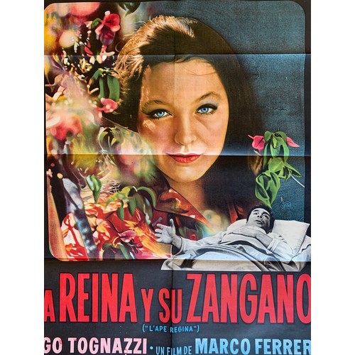 435 - La Reina Y Su Zangano (1963) 'The Conjugal Bed' Argentinian film poster, staring Marina Vlady , 74cm... 