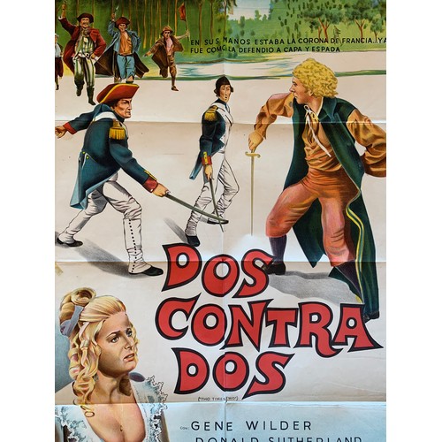 440 - Dos Contra Dos (1970) 'Start The Revolution Without Me' Argentinian film poster, staring Gene Wilder... 