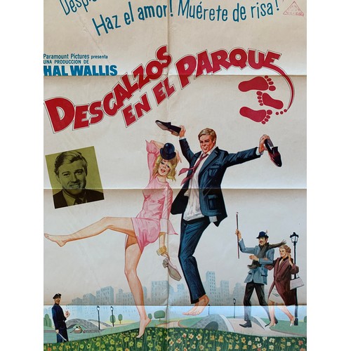 443 - Desgalzos En El Parque (1967) 'Barefoot In The Park' Argentinian film poster, staring Robert Redford... 