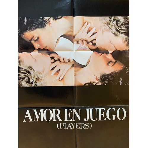 446 - Amor En Juego (1979) 'Players' Spanish film poster, staring Ali MacGraw and Dean-Paul Martin, 74cm x... 