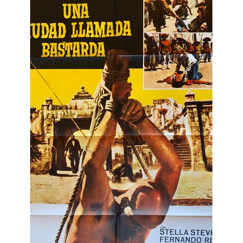 456 - Una Ciudad Llamada Bastarda (1971) 'A Town Called Hell' Argentinian film poster, staring Robert Shaw... 