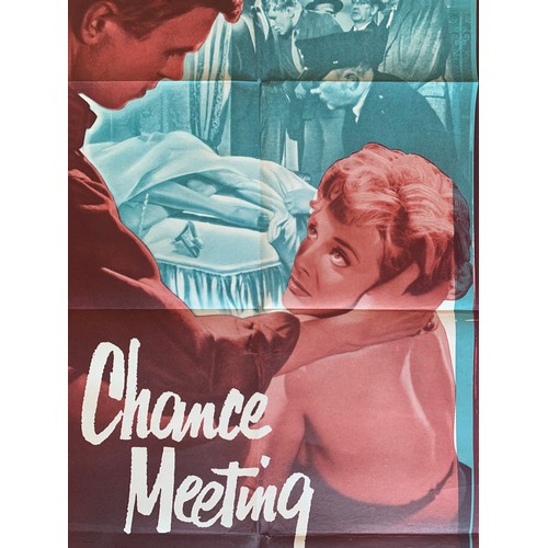 459 - Chance Meeting (1960) US film poster, staring Hardy Kruger and Micheline Presie , 74cm x 110cm, toge... 