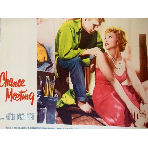 459 - Chance Meeting (1960) US film poster, staring Hardy Kruger and Micheline Presie , 74cm x 110cm, toge... 