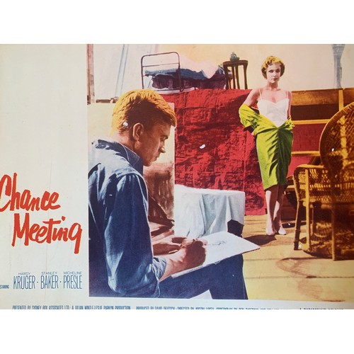 459 - Chance Meeting (1960) US film poster, staring Hardy Kruger and Micheline Presie , 74cm x 110cm, toge... 