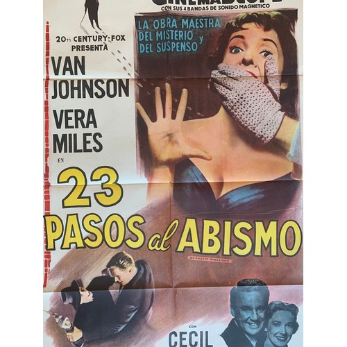 461 - 23 Pasos Al Abismo (1956) '23 Paces To Baker Street' Argentinian film poster, staring Vera Miles and... 