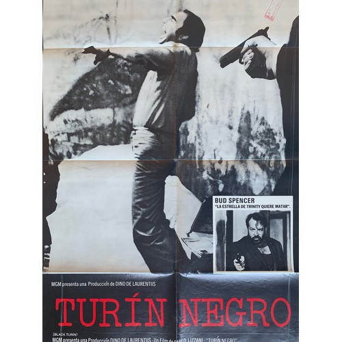 464 - Turin Negro (1972) 'Black Turin' Argentinian film poster, staring Andrea Balestri and Domenico Santo... 