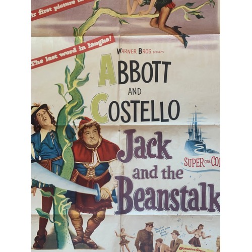 468 - Jack And The Beanstalk (1952) US film poster, staring Abbott And Costello, 74cm x 110cm, together wi... 