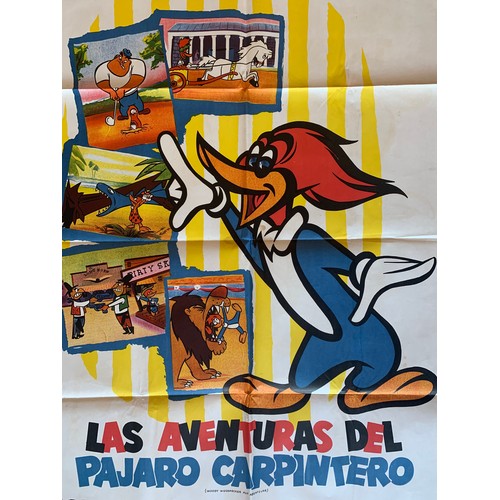 474 - Las Aventuras Del Pajaro Carpintero (1950s) 'Woody Woodpecker' Argentinian film poster, staring Wood... 