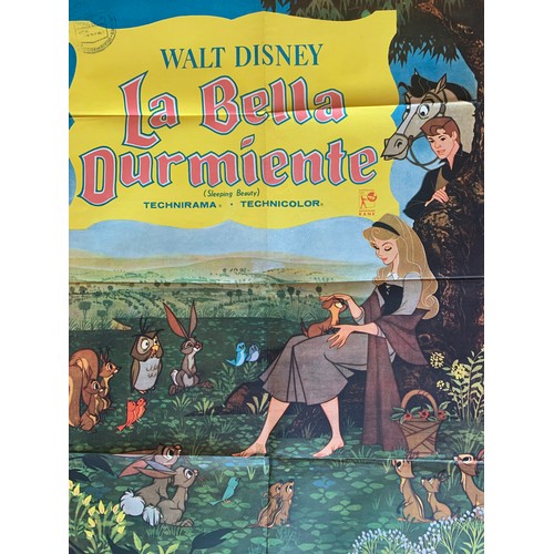 476 - La Bella Durmiente (1959) 'Walt Disney's Sleeping Beauty' Argentinian film poster, staring Eleanor A... 