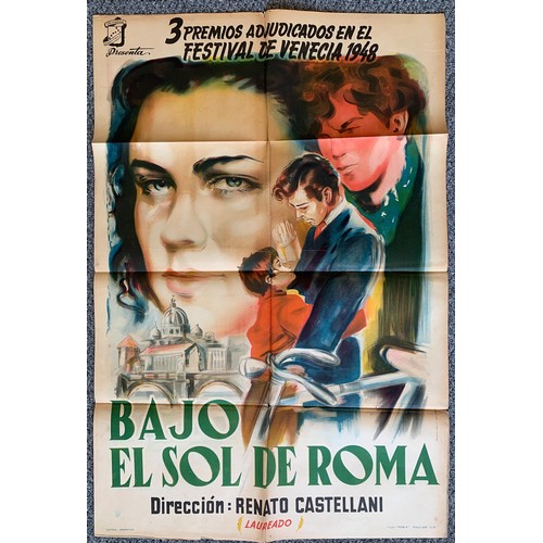 409 - Bajo El Sol De Roma (1948) 'Under The Sun Of Rome' Argentinian film poster, starring Oscar Blando an... 