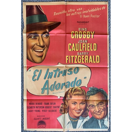 414 - El Intruso Adorado (1948) 'The Welcome Stranger' Argentinian film poster, starring Bing Crosby, Joan... 