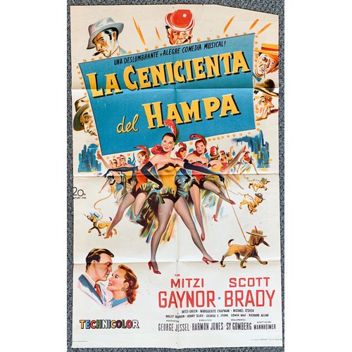 415 - La Cenicienta Del Hampa (1952) 'The Bloodhounds Of Braodway' Agentinian film poster, starring Mitzi ... 