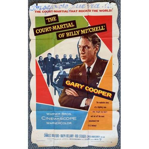 422 - The Court-Martial Of Billy Mitchell (1955) US film poster, starring Gary Cooper, folded, 67cm x 104c... 