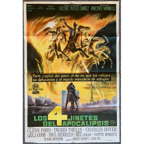 425 - Los 4 Jinetes Del Apocalipsis (1962) 'The 4 Horsemen Of The Apocalypse' Agentinian film poster, star... 