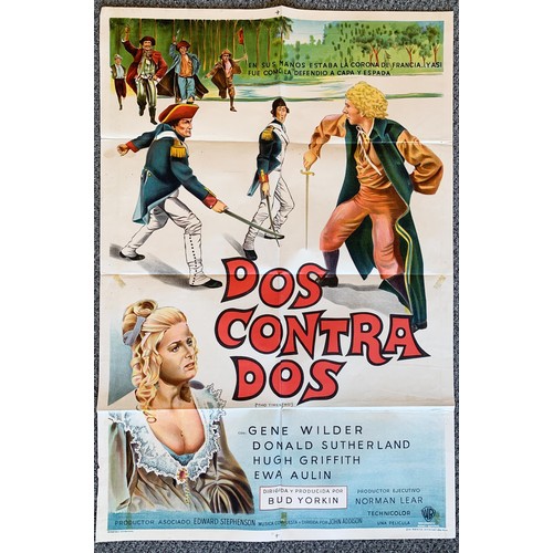 440 - Dos Contra Dos (1970) 'Start The Revolution Without Me' Argentinian film poster, staring Gene Wilder... 