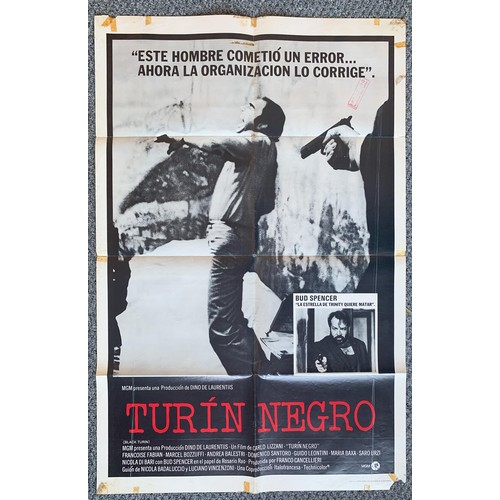 464 - Turin Negro (1972) 'Black Turin' Argentinian film poster, staring Andrea Balestri and Domenico Santo... 