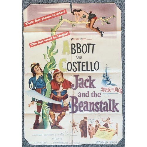 468 - Jack And The Beanstalk (1952) US film poster, staring Abbott And Costello, 74cm x 110cm, together wi... 