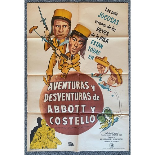 471 - Aventuras Y Desventuras (1965) 'The World Of Abbott and Costello' Argentinian film poster, staring A... 