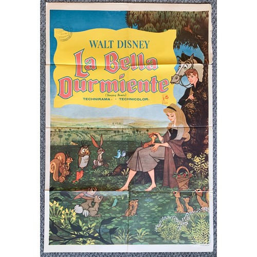 476 - La Bella Durmiente (1959) 'Walt Disney's Sleeping Beauty' Argentinian film poster, staring Eleanor A... 