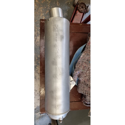 217 - Kawasaki silencer, Serial number KHI - K - 409, used.