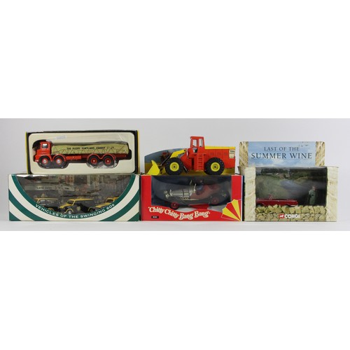 75 - A Corgi Chitty Chitty Bang Bang (05301), boxed, a Corgi Last Of The Summer Wine (CC01601), boxed, a ... 