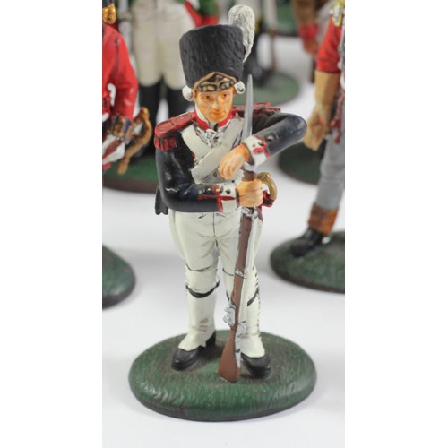 79 - A collection of fifty Del Prado die-cast soldiers, including Vice-admiral Lord Horatio Nelson 1805, ... 