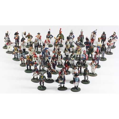 80 - A collection of fifty Del Prado die-cast soldiers, including NCO German Grenadiers c.1805, Rifleman ... 