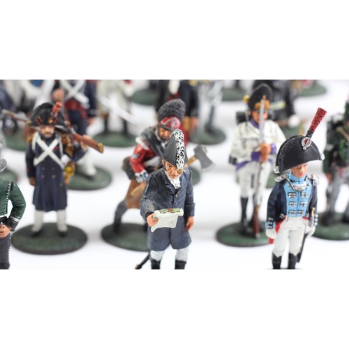 80 - A collection of fifty Del Prado die-cast soldiers, including NCO German Grenadiers c.1805, Rifleman ... 