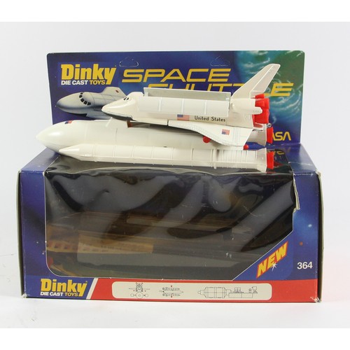 83 - A Dinky No.364 NASA space shuttle,  with booster rockets, shuttle, cargo and unused decals, original... 