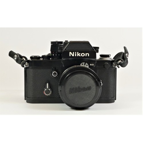 116 - A Nikon F2 (7760927) SLR camera, black, with Photomic AS viewfinder, cased, with a Nikon 50mm f1.4 l... 