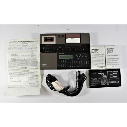 126 - A Sharp PC-1248 Pocket Computer (serial No 77019547, a Sharp CE-125 printer and Microcassette record... 