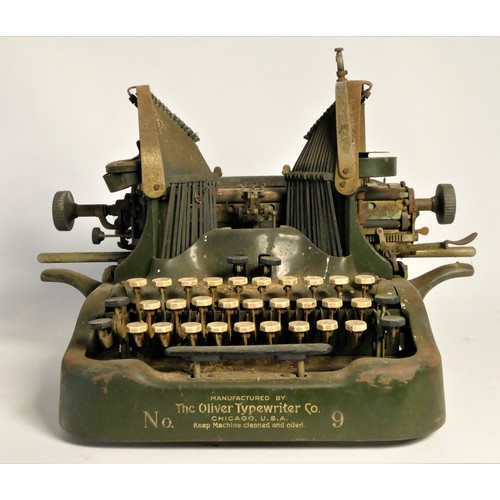 127 - A Oliver No.9 typewriter, bat wing design