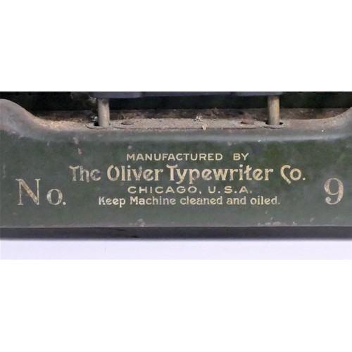 127 - A Oliver No.9 typewriter, bat wing design