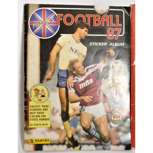 194 - A Panini Football 87 sticker album, complete, together with a Panini Football 86 sticker album, comp... 