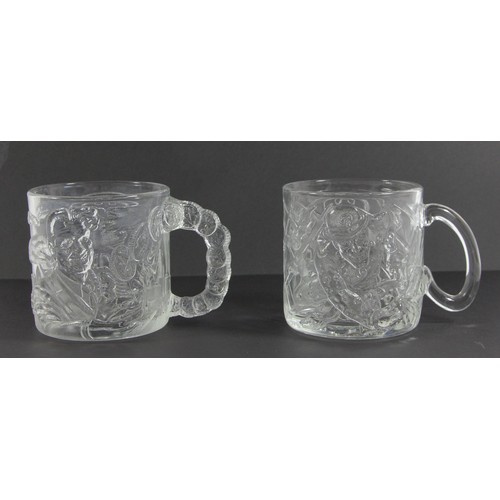 195 - A set of four Batman Forever (1995) glass mugs, available to purchase from McDonalds stores to coinc... 