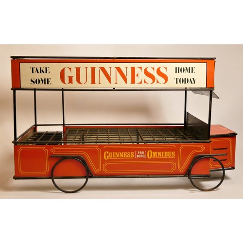 199 - A Guinness Omnibus crate bottle display, c.1950's, printed tinplate in the form of a bus