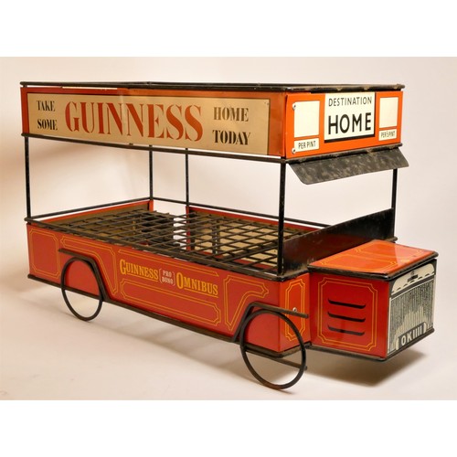 199 - A Guinness Omnibus crate bottle display, c.1950's, printed tinplate in the form of a bus